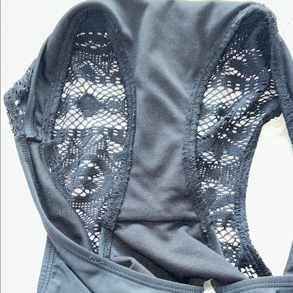 Xhilaration Black Lace One Piece Swimsuit - Picture 4 of 10